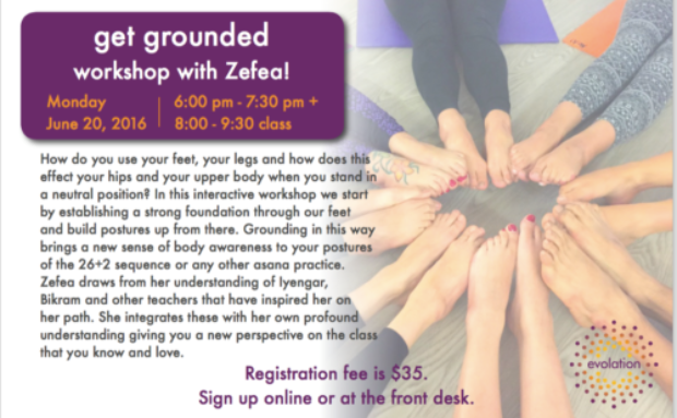 get grounded – workshop with Zefea!