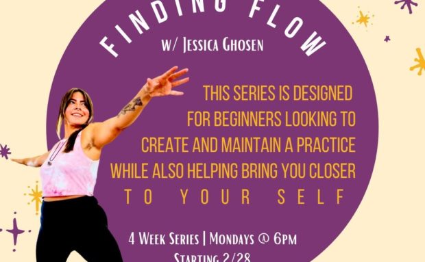 Finding Flow,  Mondays,  2/28 through 3/21, 6-7:30pm