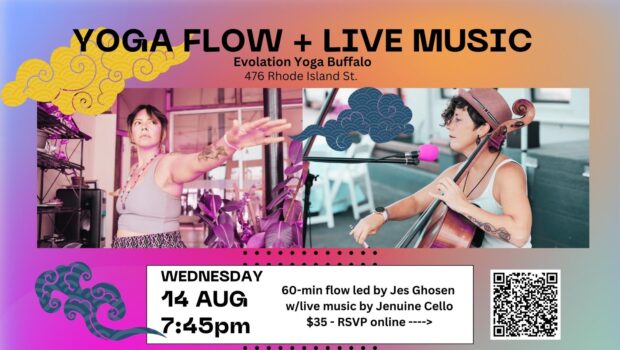 Yoga Flow + Live Music – Wednesday, August 14 – 7:45pm