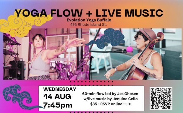 Yoga Flow + Live Music – Wednesday, August 14 – 7:45pm