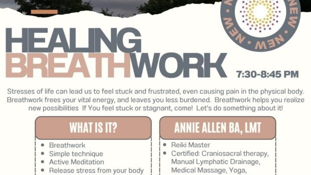 Evenings of Healing Breathwork / Annie Allen / 8,15,22 September / 7:30-8:45pm